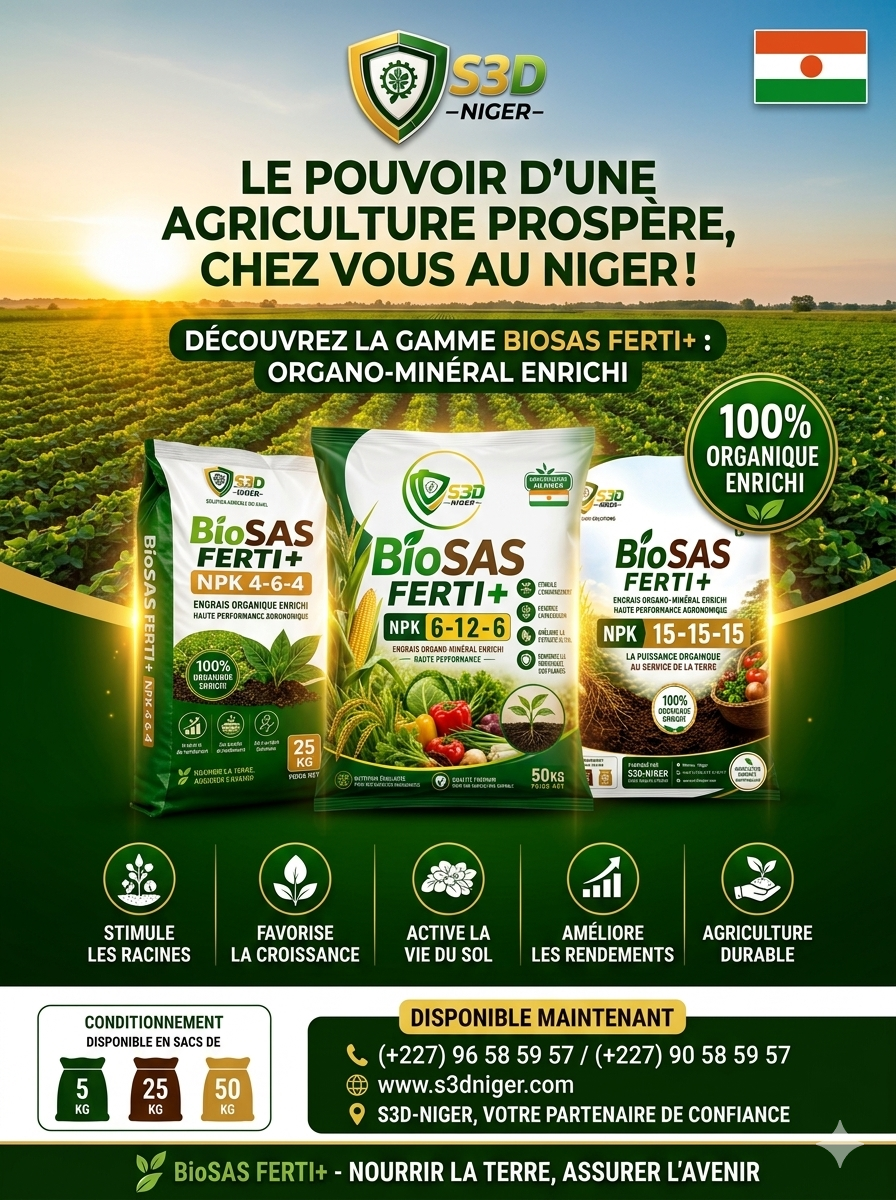 Gamme BioSAS Ferti+ — NPK 4-6-4, NPK 6-12-6, NPK 15-15-15